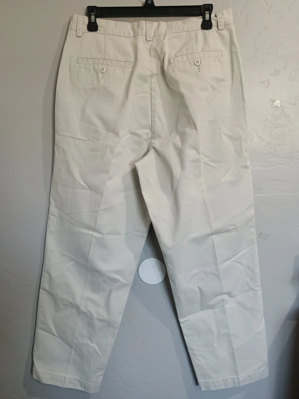 J. Crew Men's Cream Straight-Leg Chinos